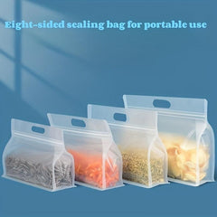 4pcs Reusable Silicone Food Storage Bag Leakproof Container Fresh Bag