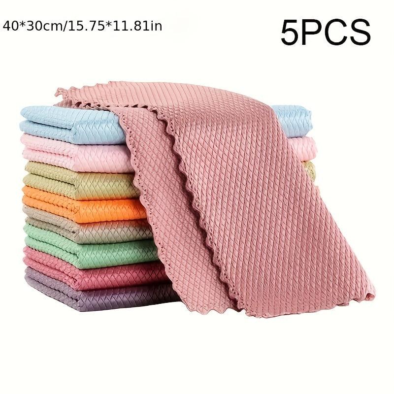 5pcs Miracle Cleaning Cloths Streak-Free & Reusable