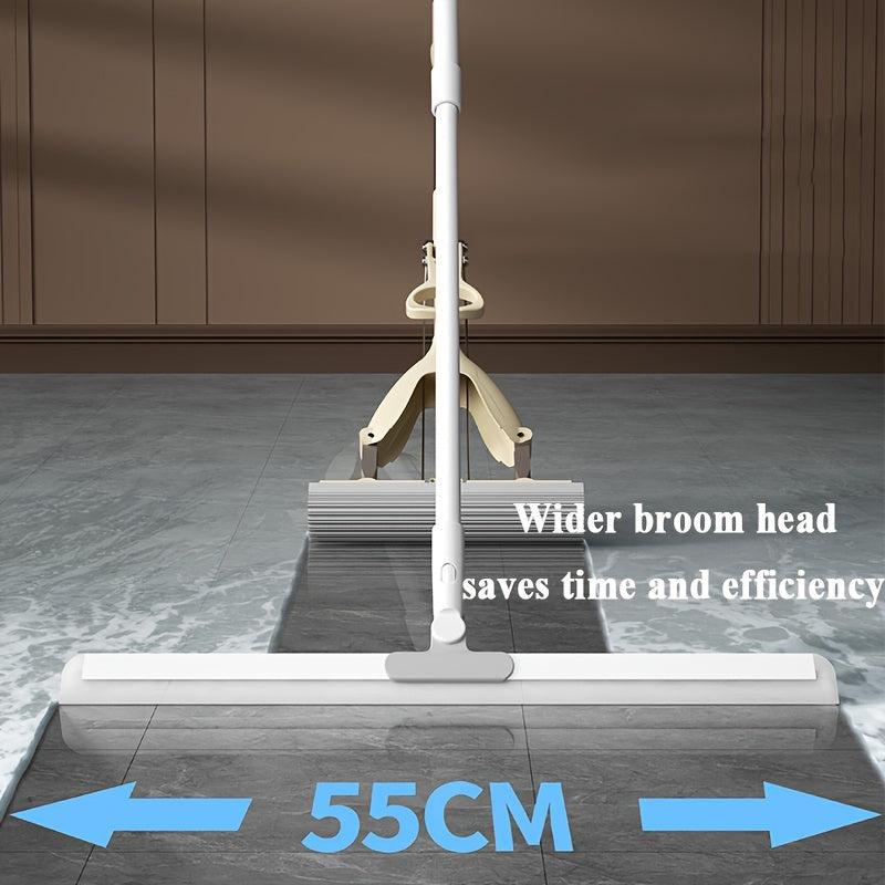 Magic Broom 3 Strips Rotating Floor Scraper Bathroom Window Squeegee