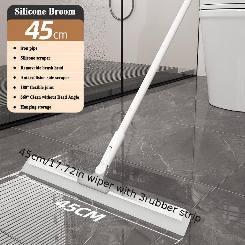 Magic Broom 3 Strips Rotating Floor Scraper Bathroom Window Squeegee