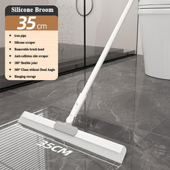 Magic Broom 3 Strips Rotating Floor Scraper Bathroom Window Squeegee