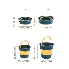 1pc Plastic Folding Bucket Household Convenient Multifunctional