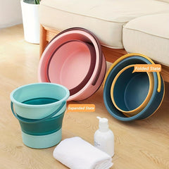 1pc Plastic Folding Bucket Household Convenient Multifunctional