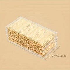 1000pcs Double-headed Bamboo Toothpicks Disposable Wooden Toothpicks