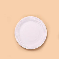 50pcs Disposable Round Paper Plate DIY Paper Dinner Plate