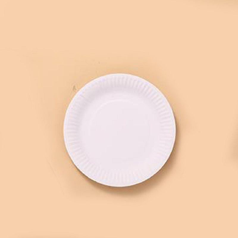 50pcs Disposable Round Paper Plate DIY Paper Dinner Plate