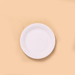 50pcs Disposable Round Paper Plate DIY Paper Dinner Plate