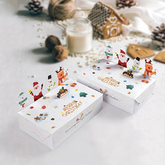 10pcs Christmas Paper Box Folding Candy Boxes Party Favors