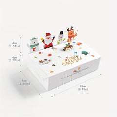 10pcs Christmas Paper Box Folding Candy Boxes Party Favors