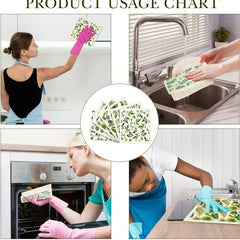 6pcs Swedish Kitchen Dish Cloths Multifunctional Cleaning Towel