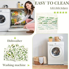 6pcs Swedish Kitchen Dish Cloths Multifunctional Cleaning Towel