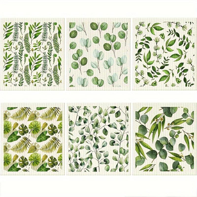 6pcs Swedish Kitchen Dish Cloths Multifunctional Cleaning Towel