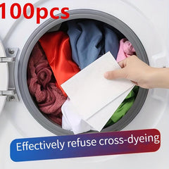 100pcs Absorbing Sheets Prevent Clothes Stains Cleaning Supplies