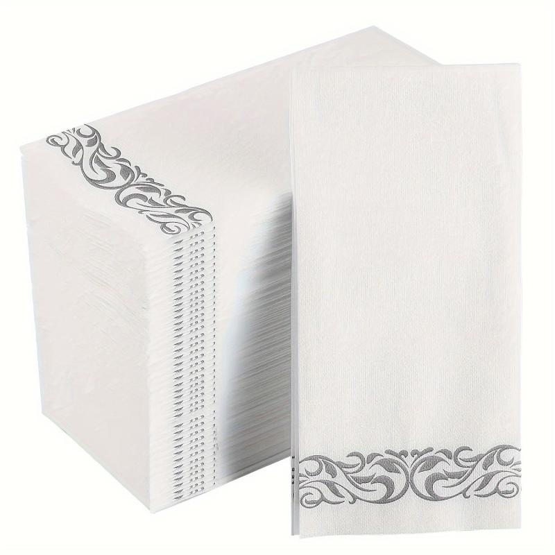 50 Sheets Golden Lace Disposable Napkins For Party Wedding Dinner Event