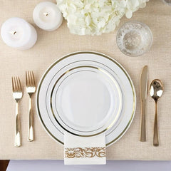 50 Sheets Golden Lace Disposable Napkins For Party Wedding Dinner Event