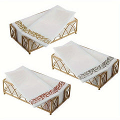 50 Sheets Golden Lace Disposable Napkins For Party Wedding Dinner Event