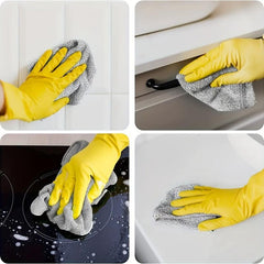 5pcs Bamboo Charcoal Fiber Dish Towel Kitchen Cleaning Cloths Water Absorbent