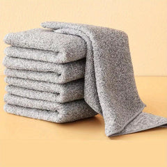 5pcs Bamboo Charcoal Fiber Dish Towel Kitchen Cleaning Cloths Water Absorbent