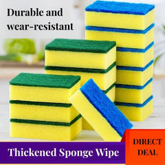 10pcs Non-Scratch Cleaning Sponges Kitchen Bathroom Utensils Essentials