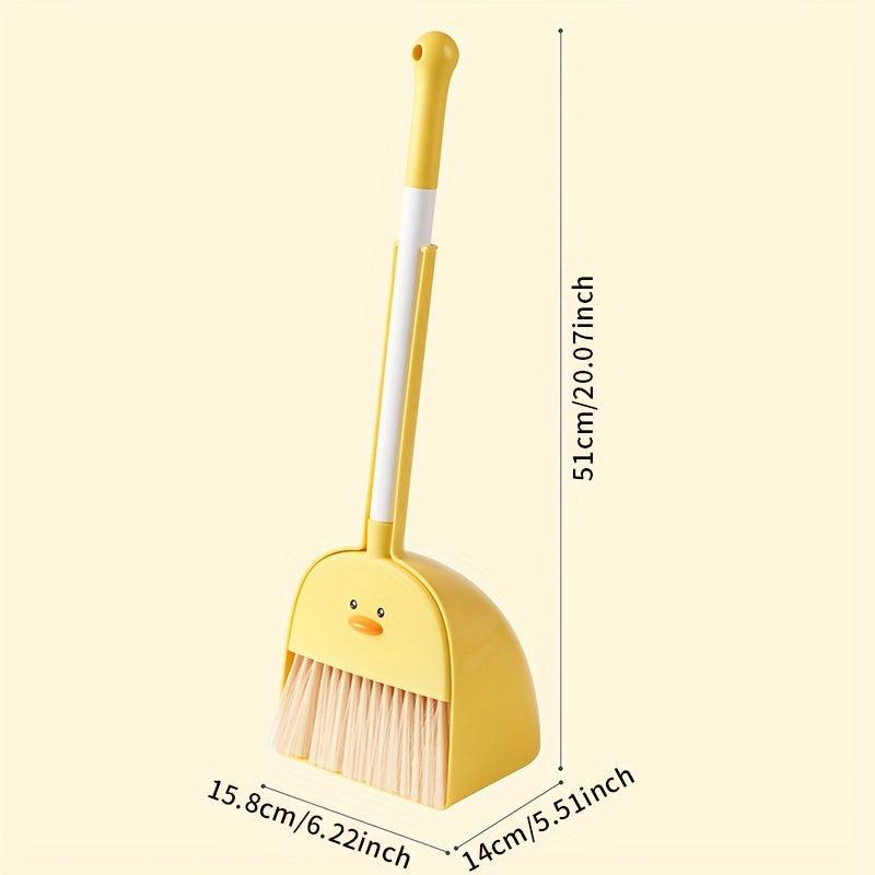 Kids Mini Broom and Dustpan Set - Portable Desktop Cleaning Toy