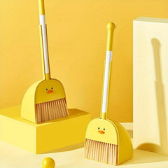 Kids Mini Broom and Dustpan Set - Portable Desktop Cleaning Toy