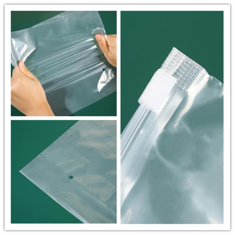 50pcs Thickened Transparent Zipper Clothing Bag High end Travel Storage