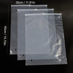 50pcs Thickened Transparent Zipper Clothing Bag High end Travel Storage