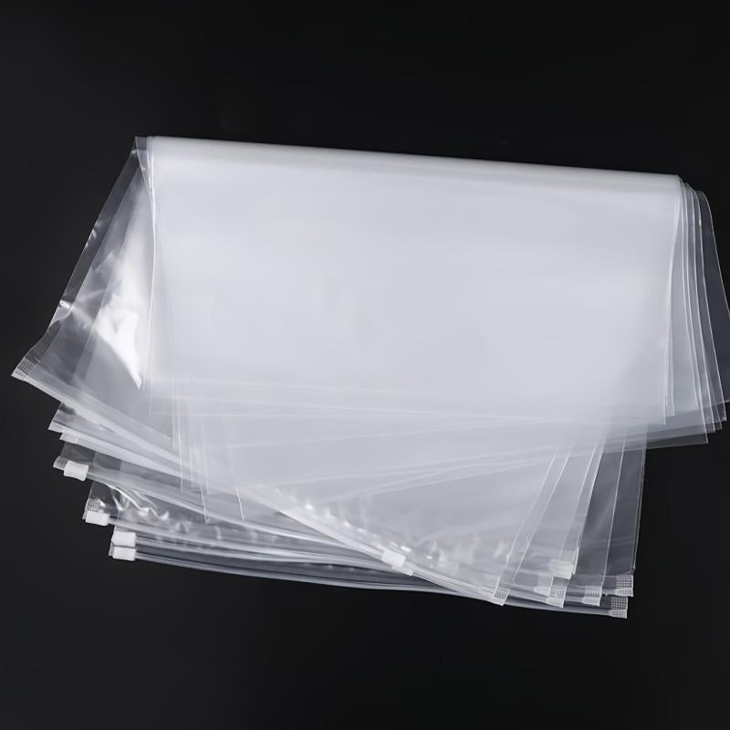 50pcs Thickened Transparent Zipper Clothing Bag High end Travel Storage