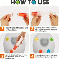 Flower Toilet Cleaning Gel Stamp - Bathroom Deodorizer