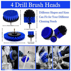 Car Cleaning Brush Set Drill Brush Attachment Set For Car Interior Exterior