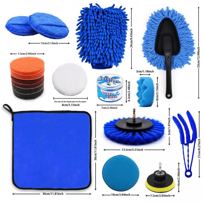Car Cleaning Brush Set Drill Brush Attachment Set For Car Interior Exterior