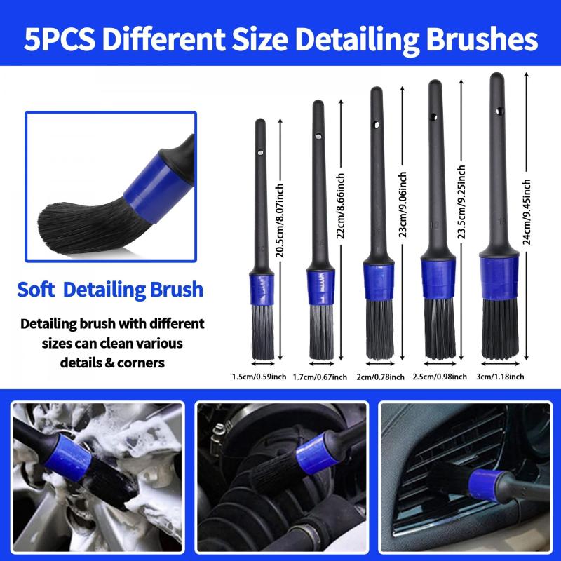 Car Cleaning Brush Set Drill Brush Attachment Set For Car Interior Exterior