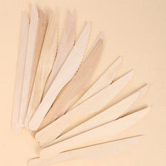 100pcs Wooden Disposable Party Utensils Set