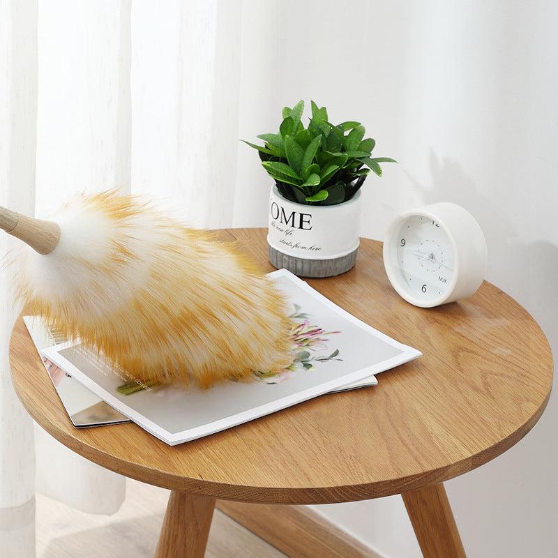 2pcs Wool Duster Lambswool Dusters with Wooden Handle