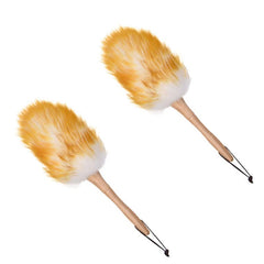 2pcs Wool Duster Lambswool Dusters with Wooden Handle