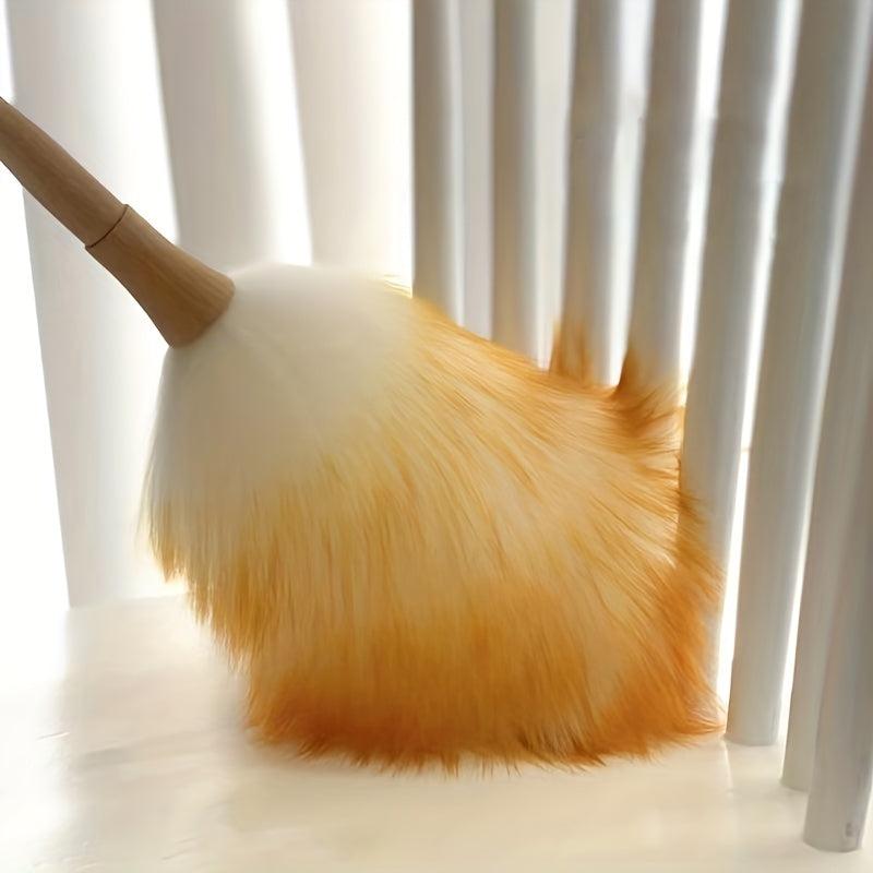 2pcs Wool Duster Lambswool Dusters with Wooden Handle