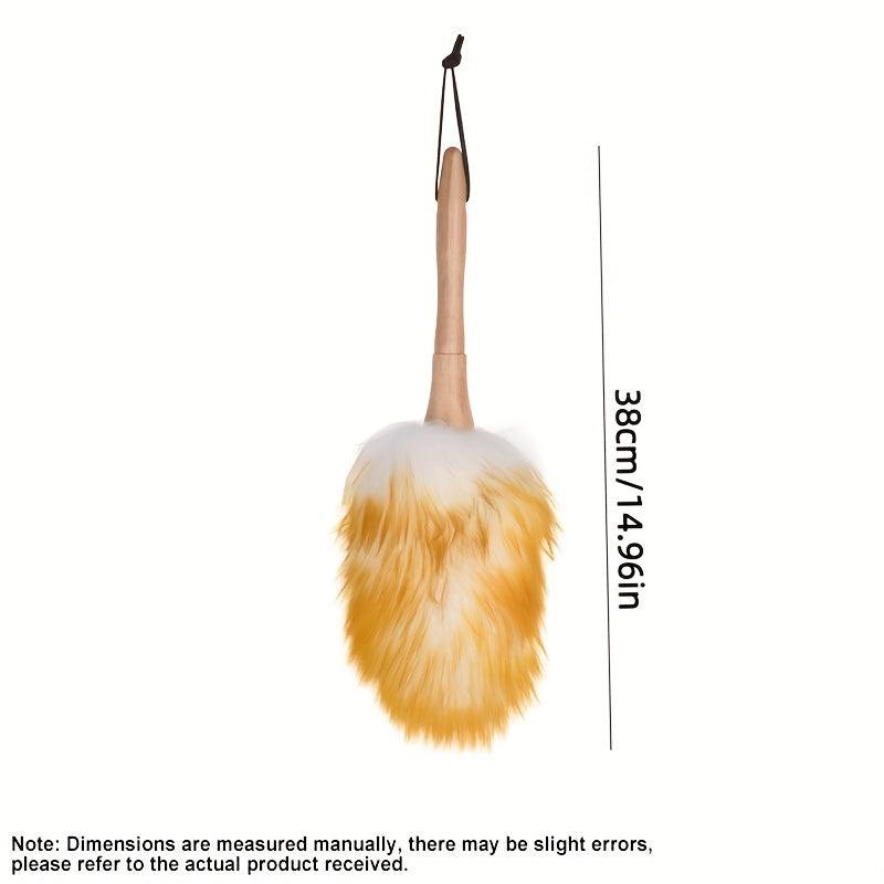 2pcs Wool Duster Lambswool Dusters with Wooden Handle