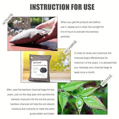 1pc Bamboo Charcoal Bag Deodorant Air Purifying for Pets Shoes Cars