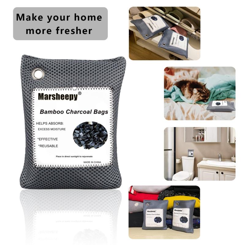 1pc Bamboo Charcoal Bag Deodorant Air Purifying for Pets Shoes Cars