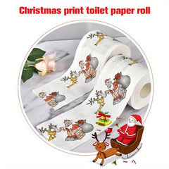 2pcs Christmas Printed Toilet Paper Decorations