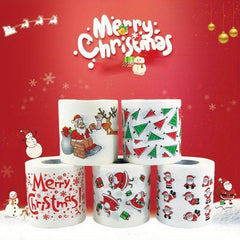 2pcs Christmas Printed Toilet Paper Decorations