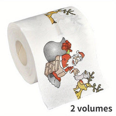 2pcs Christmas Printed Toilet Paper Decorations