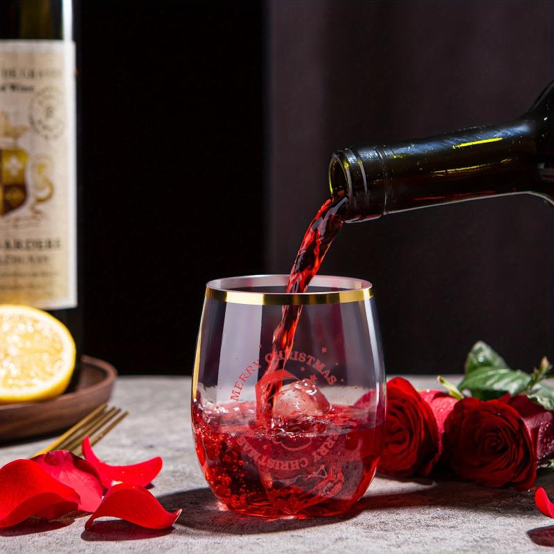 32Pcs 12 Oz Christmas Disposable Wine Glass - Perfect for Party Weddings