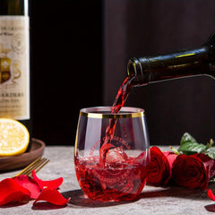 32Pcs 12 Oz Christmas Disposable Wine Glass - Perfect for Party Weddings