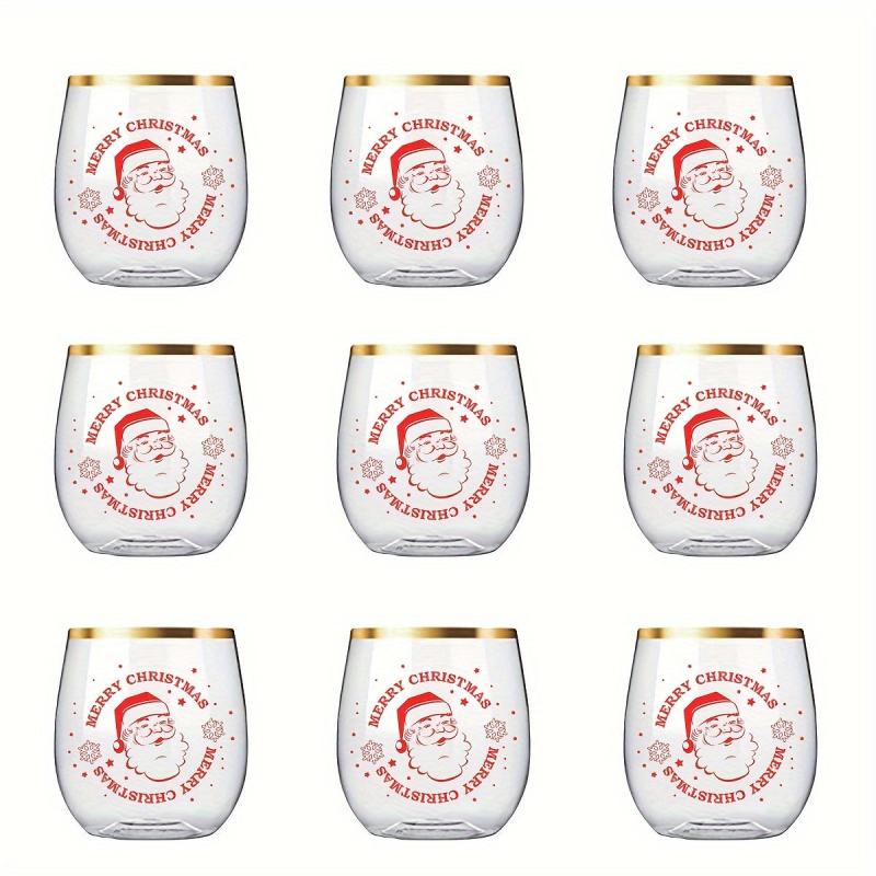 32Pcs 12 Oz Christmas Disposable Wine Glass - Perfect for Party Weddings