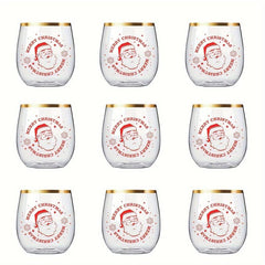 32Pcs 12 Oz Christmas Disposable Wine Glass - Perfect for Party Weddings