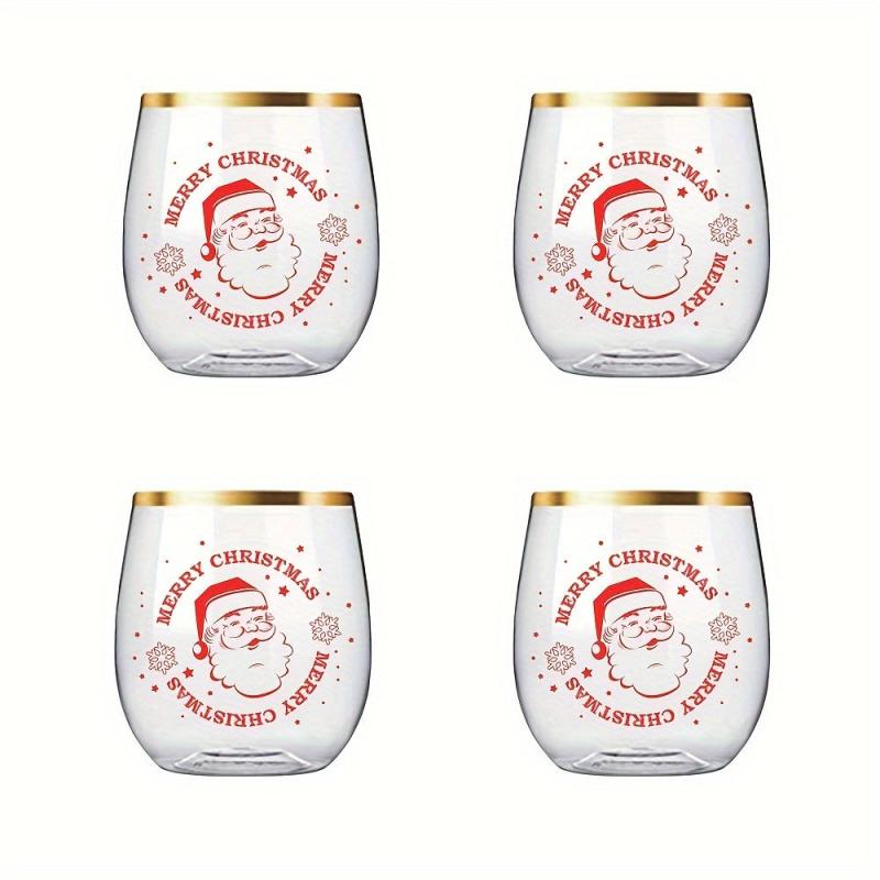 32Pcs 12 Oz Christmas Disposable Wine Glass - Perfect for Party Weddings