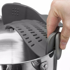 Adjustable Silicone Clip On Strainer For Pots Pans And Bowls