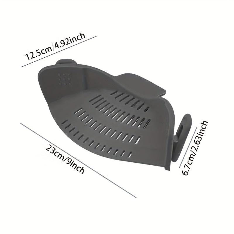 Adjustable Silicone Clip On Strainer For Pots Pans And Bowls
