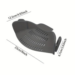 Adjustable Silicone Clip On Strainer For Pots Pans And Bowls